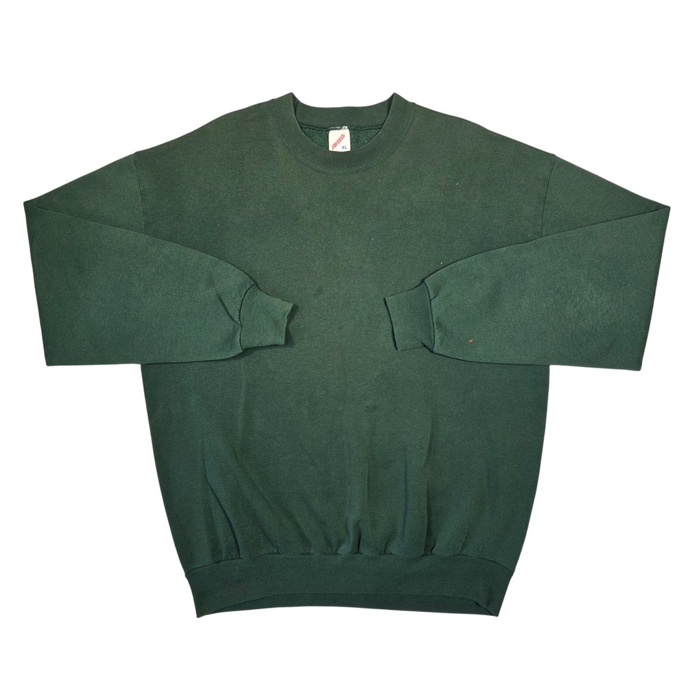 Vintage Jerzees Forest Green‎ Blank Crewneck Sweatshirt XL Made USA 90s Russell